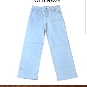 OLD NAVY slim wide leg pinstripe jeans